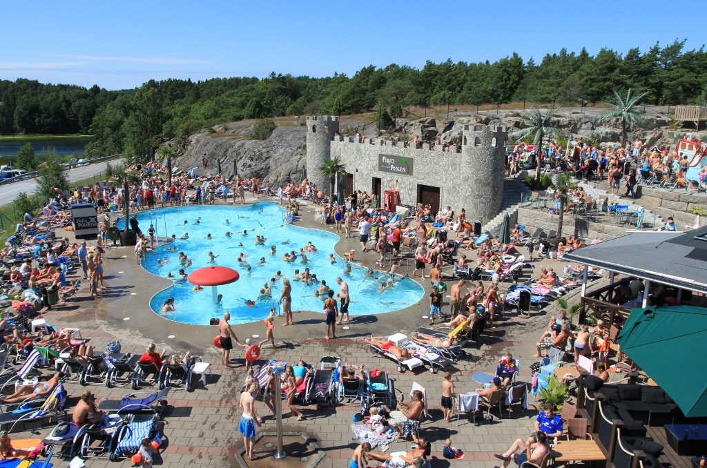 Här är poolområdet på Daftö Resort. 